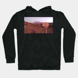 Boundary Trail Sign Mt. St. Helens Hoodie